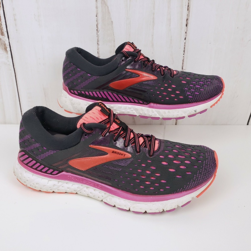 Brooks Transcend 6 Women's Running Shoes Black Purple 1202871B080 Sz 9 B